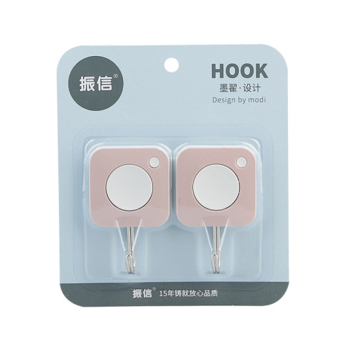 zhenxin sticky hook factory wholesale creative clothes hook plastic hook behind the door nordic color simple sticky hook strong sticky hook
