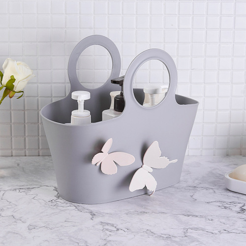 zhenrong hollow portable storage basket bathroom bath basket laundry basket storage basket butterfly plastic factory direct
