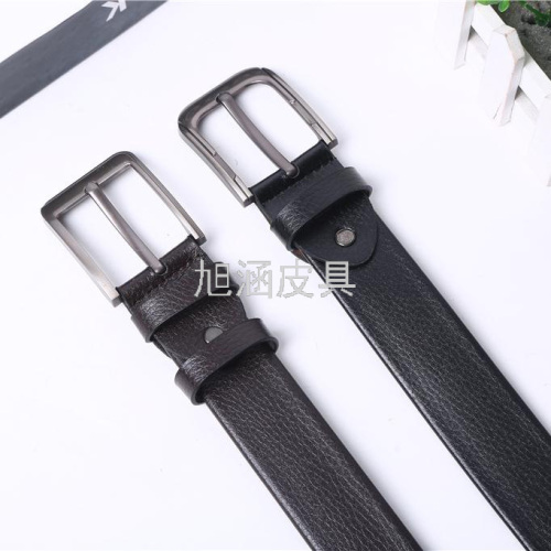 Men‘s Belt Pin Buckle Casual Belt Formal Wear Versatile Medium Youth Pants Belt Microfiber Belt scratch-Resistant and Wear-Resistant