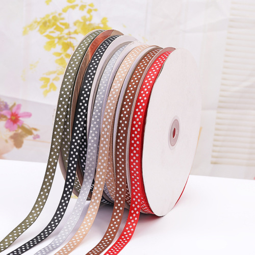 fashion polyester rib printed color ribbon handmade diy ribbon hair accessories material thread ribbon customization