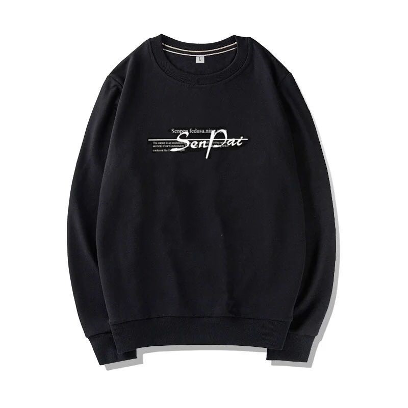 男士纯棉圆领卫衣 纯色 长袖T恤卫衣定制LOGO潮牌男装外套 套头