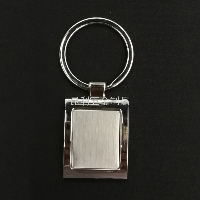 合金单牌长方形钥匙扣金属弧形钥匙链广告赠品促销商务礼品挂件