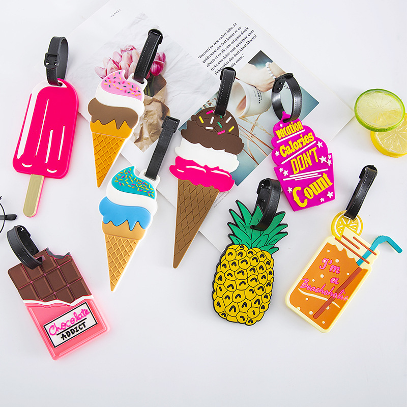 卡通硅胶行李牌吊牌登机牌 PVC软胶行李牌创意挂牌吊牌托运牌定做