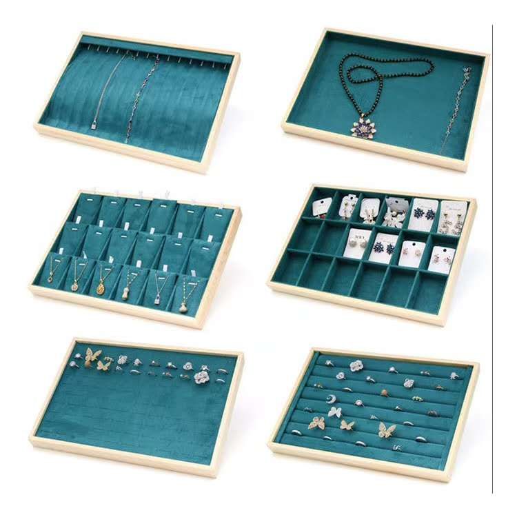 原竹木项链架手链L板饰品展示架看货托盘