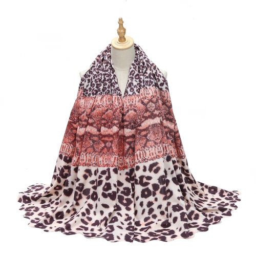 cross-border aliexpress large-size classic leopard-print cashmere-like printed two-end cut flower multi-color baotou shawl scarf