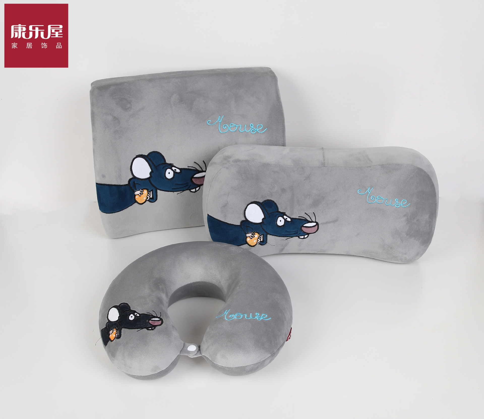 厂家直销 汽车头枕卡通座椅腰靠套装车用颈枕汽车内饰用品靠垫
