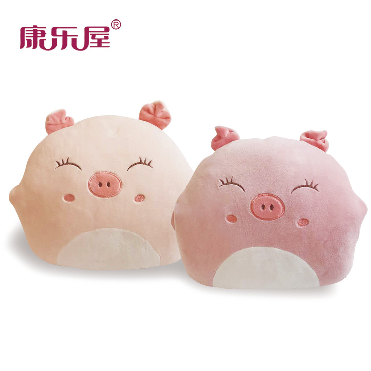 厂家批发 可爱卡通动物保温丝绒棉暖手捂旅行多用抱枕创意玩具