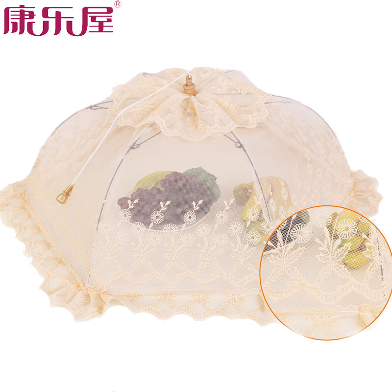 厂家批发 餐桌食物罩菜罩饭罩蕾丝可折叠防蝇防虫罩遮菜伞盖菜罩