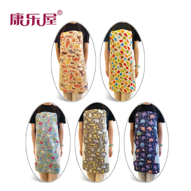厂家批发 定制logo广告定做 卡通动物厨房防水防油做饭可擦手围裙