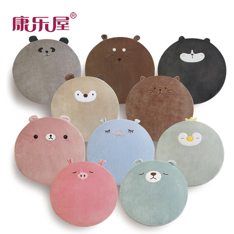 厂家批发 新创意可爱动物系列多色坐垫办公室靠椅坐垫 来图定制