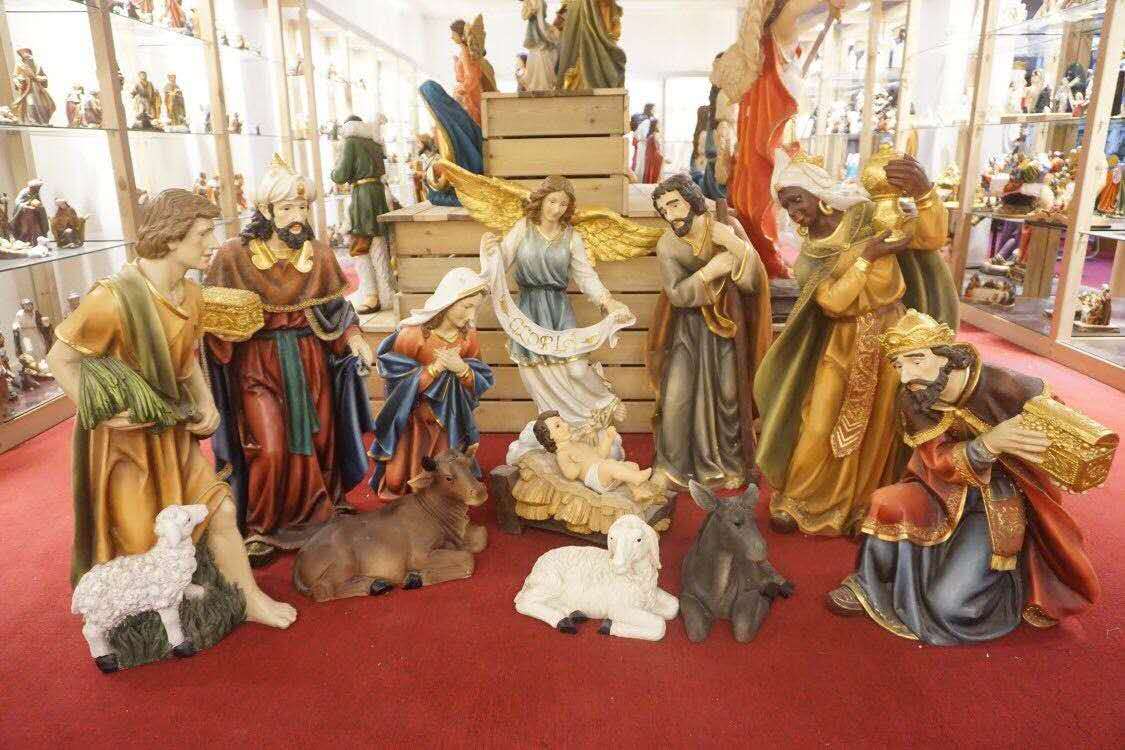 宗教树脂彩绘十一套件马槽90厘米高