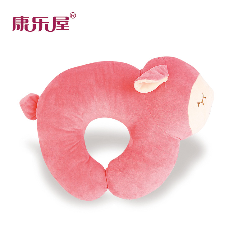 厂家批发 多功能PP棉可爱动物羊仔U型枕旅行颈枕 可定制LOGO