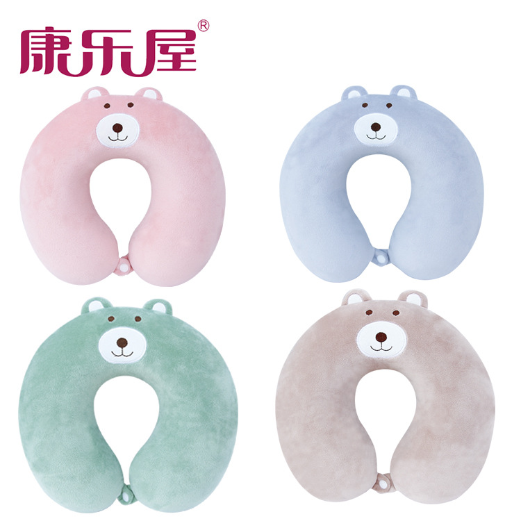 厂家批发 卡通动物记忆棉U枕出差旅行护颈枕 礼品定制 定制LOGO