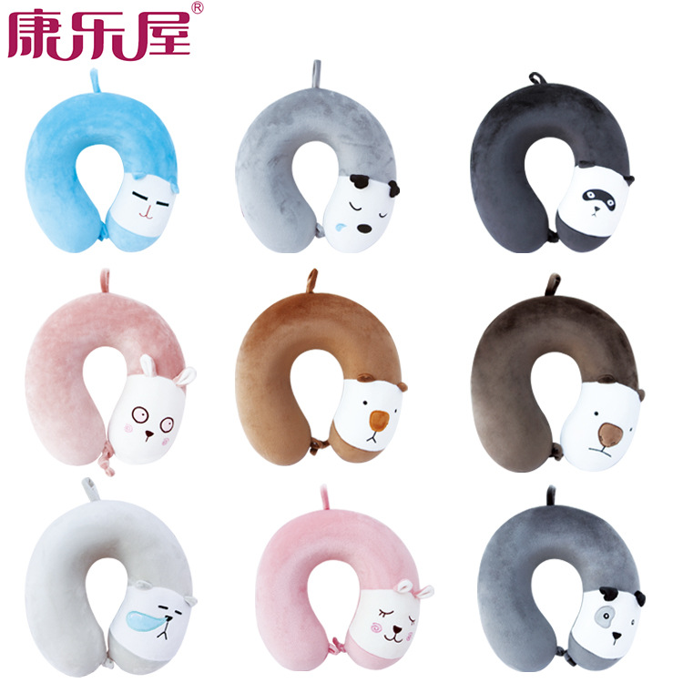 厂家批发 多功能记忆棉慢回弹动物拼接U型枕旅行颈枕 定制LOGO