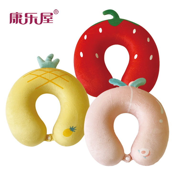 厂家批发 多功能记忆棉慢回弹水果系列U型枕旅行颈枕 可定制LOGO