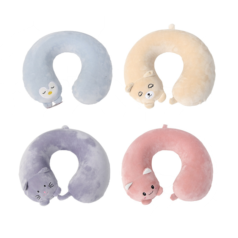 厂家直销 卡通可爱u型枕记忆棉U型枕2020新款汽车慢回弹脖子靠枕