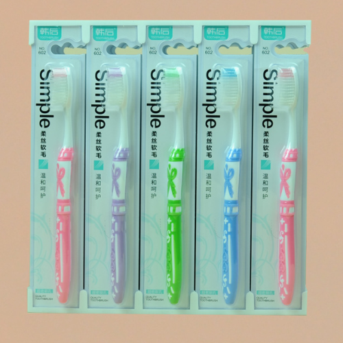 Toothbrush Wholesale Hanhoo 602 （Seat/30 PCs） Soft-Bristle Toothbrush