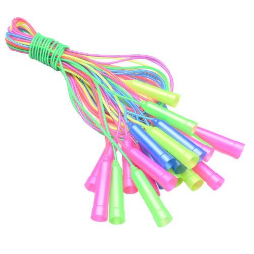 factory direct children‘s color crystal skipping rope fitness exercise sporting goods plastic handle skipping rope wholesale