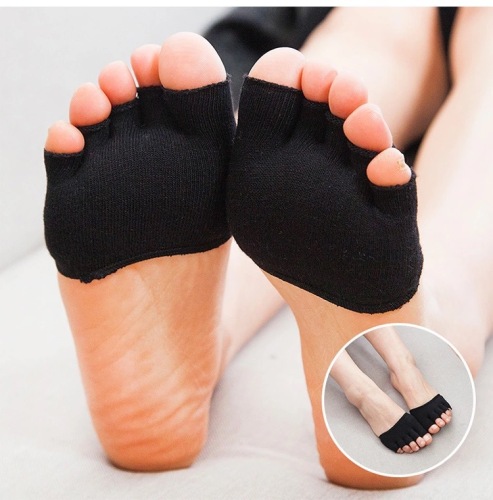 factory direct sales foreign trade yoga socks half invisible socks fingerless toe socks front sole fishmouth socks breathable sweat-absorbing socks
