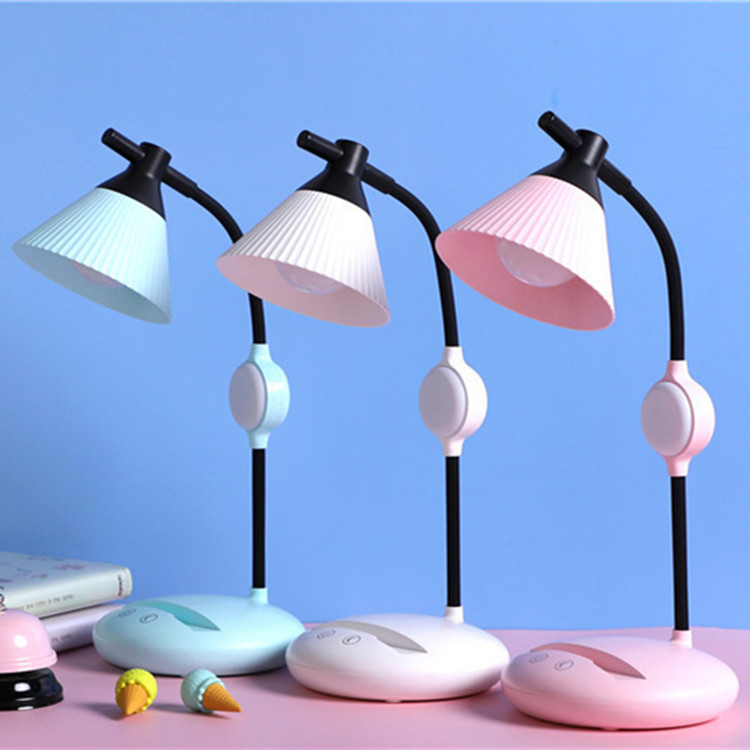 新款触摸台灯三档智能调光小夜灯USB充电带手机支架卧室桌面台灯