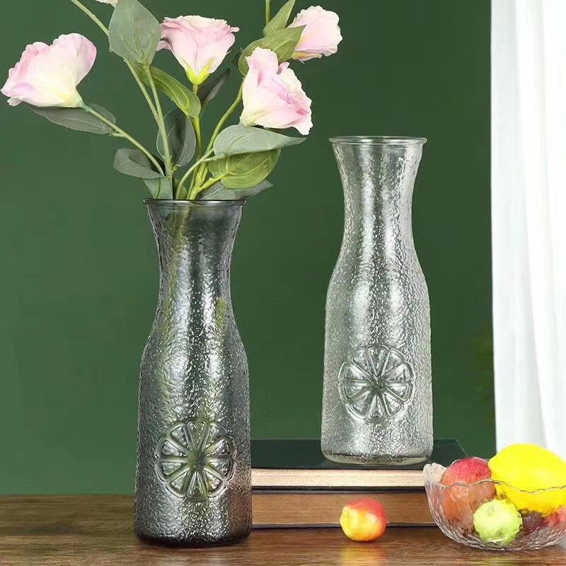 Vase Glass Hydroponic Living Room Table Decoration ZHAOSHUNLI Size : M 