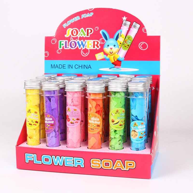 铝盖试管香皂花片厂家直销洗手皂酒店户外旅行随身携带小肥皂纸片