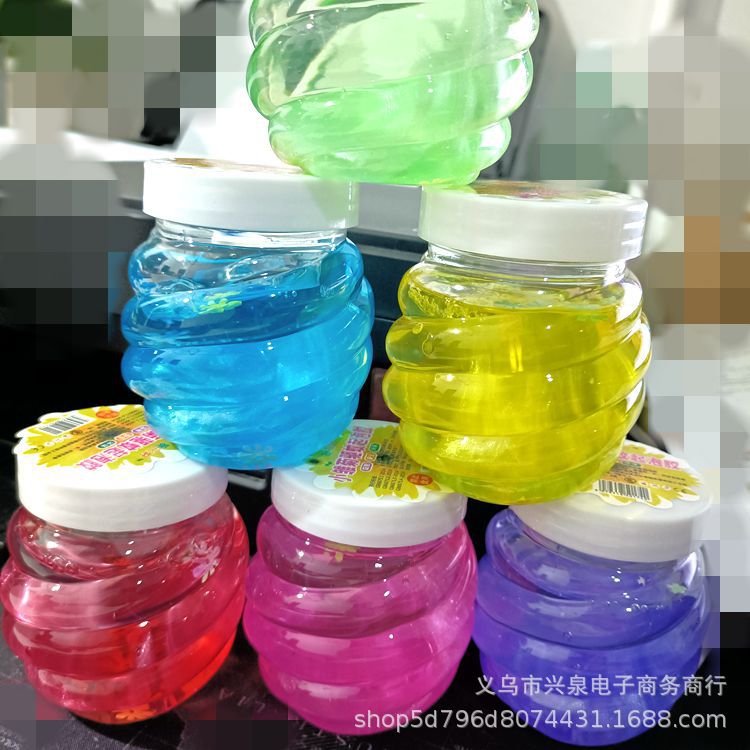 菠萝水晶泥儿童水晶泥起泡胶彩色流行水晶泥史莱姆1元2元货源