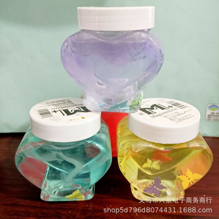 透明桃心南瓜起泡胶气泡胶水晶泥透明水晶泥2元货源批发1元货源