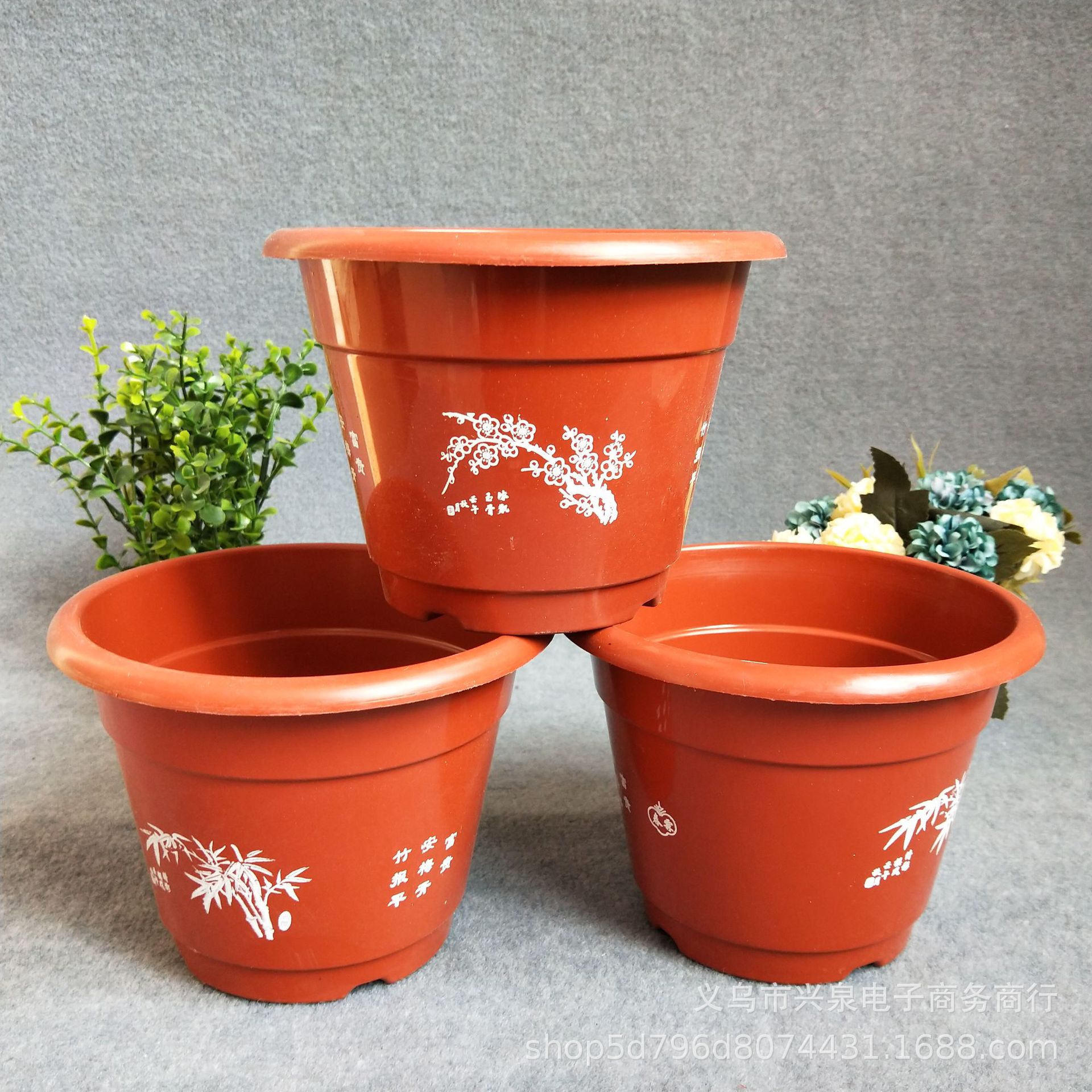 16区 红花盆 AC190花盆 塑料红花盆 一元店货源批发 一元1件货源