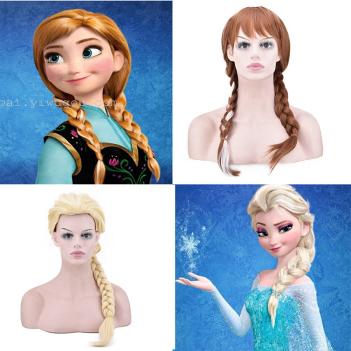 osplay princess elsa wig spot anime modeling frozen princess elsa anna wig wholesale