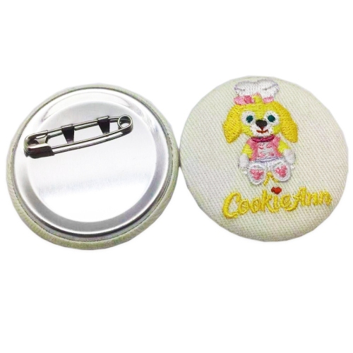 factory customized cartoon comic computer embroidered cloth stickers tinplate pin brooch embroidered tinplate badge badge