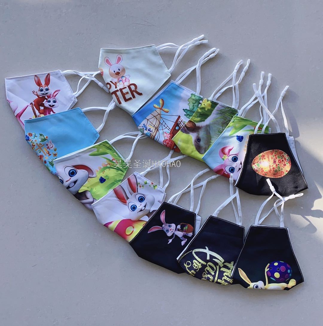 复活节棉口罩跨境冬季口罩纯棉口罩成人儿童口罩可水洗工厂直销