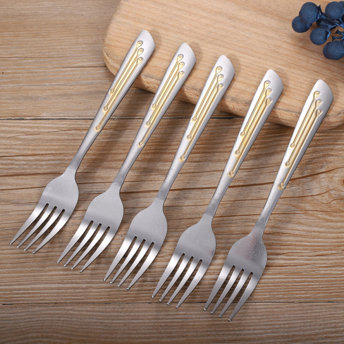 Factory Direct Sales Stainless Steel Tableware Western Tableware Steak Knife， Fork and Spoon Fashion Simple Tableware Gift 