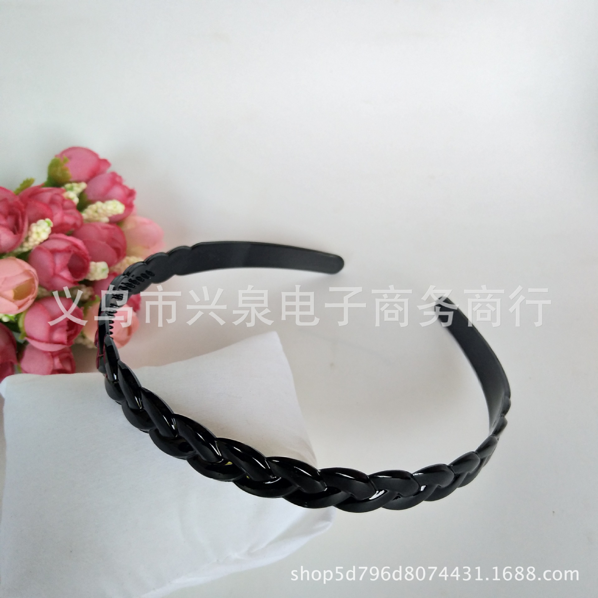 黑色发箍 辫子型发箍 成人发卡 塑料头扣 一元两元地摊货源