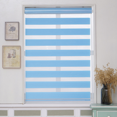 Factory Direct Sales Customized Small 7-Fold Soft Gauze Curtain Shading Venetian Blind Office Bedroom Living Room Curtain Finished Product