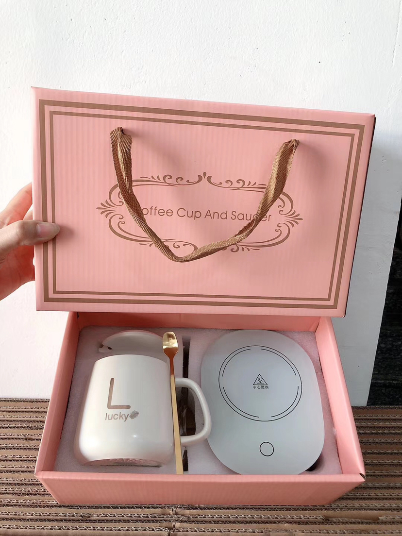 网红爆款55°恒温陶瓷杯暖暖杯可定制logo