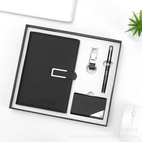 a5 notepad set business card holder four-piece insulation cup business high-end notebook set custom logo