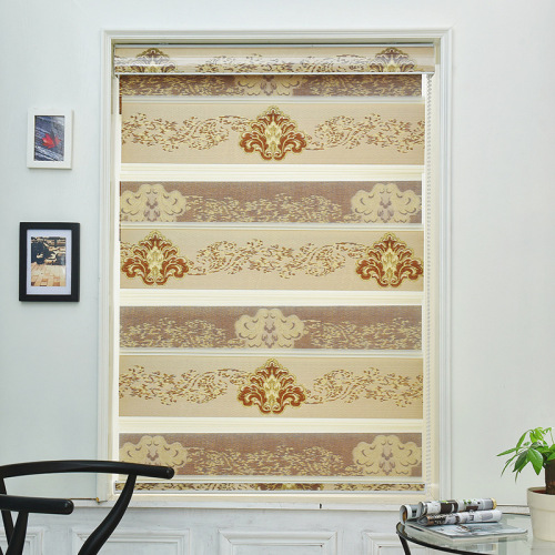 new european gold silk jacquard shading soft gauze curtain office bathroom bedroom living room blinds finished products
