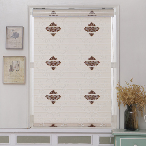Factory Direct Sales Customized Jacquard Shangri－La Office Bathroom Bedroom Living Room Louver Shading Curtain Finished Product
