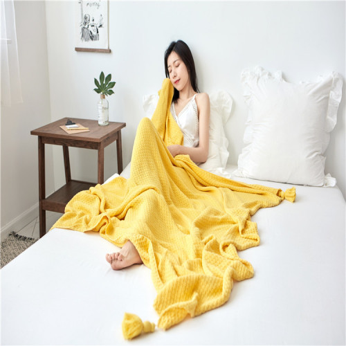 Wool Knitted Blanket Carpet Sofa Knitted Wool Blanket Office Nap Air Conditioning Blanket Sofa Shawl Blanket 