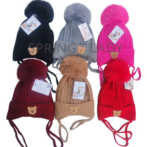 pring Lady Wool Knitted Autumn and Winter Hat Cold-Proof Warm Male and Female Baby Cartoon Hat Cute Hat Children‘s Hat 