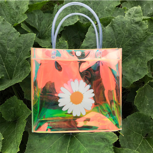 little daisy transparent handbag pvc bag plastic clothing store gift bag internet celebrity shopping bags one piece dropshipping