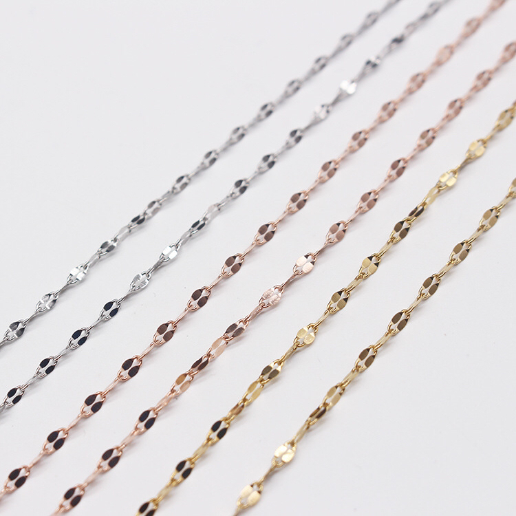 钛钢闪光嘴唇链 diy手工饰品配件 自制项链手链配