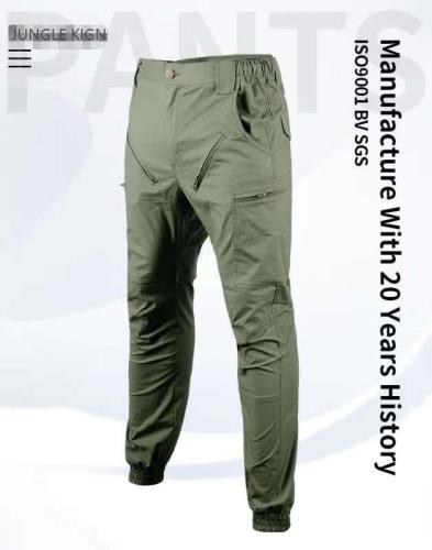 tactics quick-drying pants new multi-pocket pants ankle-tied pants stretch nylon casual pants