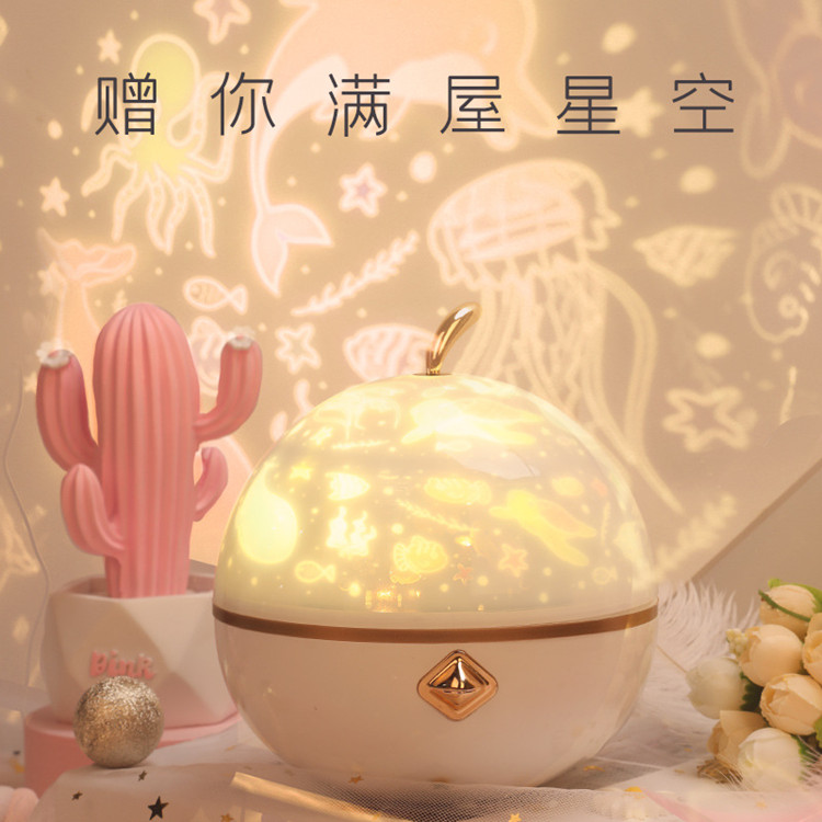 圣诞热销幸福鸟投影灯旋转星空灯儿童卧室床头小夜灯生日礼品