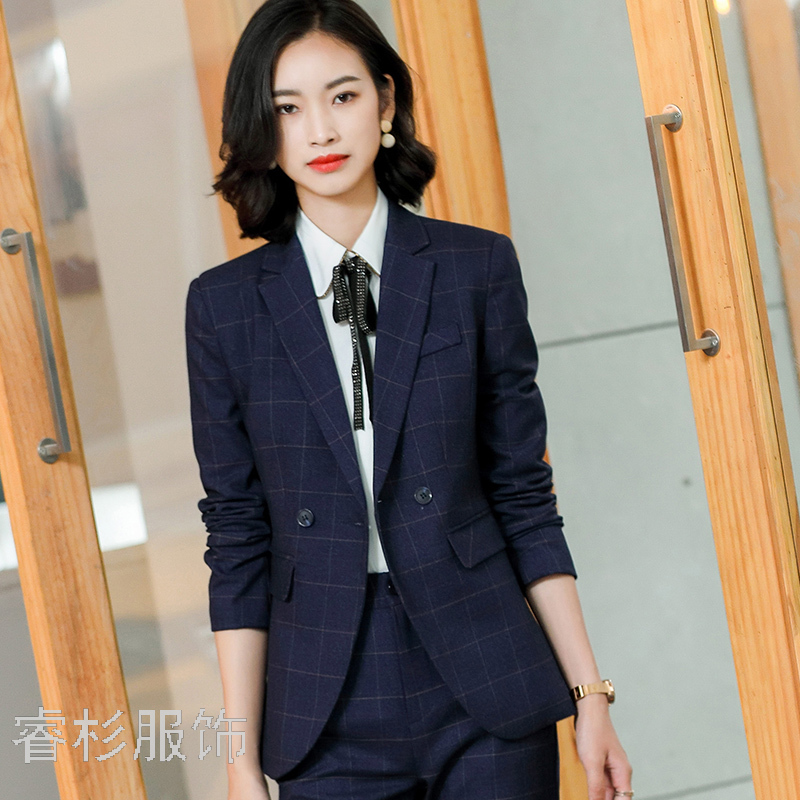 职业套装女神范西装2020秋季新款韩版时尚气质工作服正装女士西服