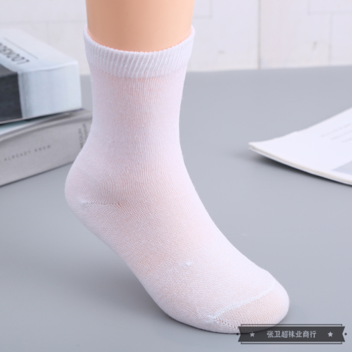 Socks Students‘ Socks Cotton Socks Tube Socks Factory Direct Sales Simple Athletic Socks Breathable White Tube Socks