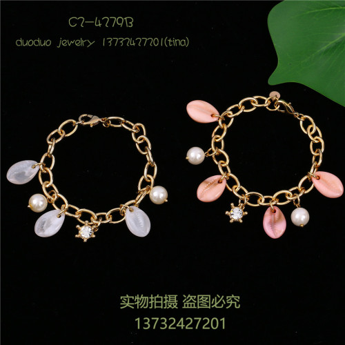 duoduo ornament natural stone bracelet simple all-match alloy thick straps bracelet girls fashion ornament