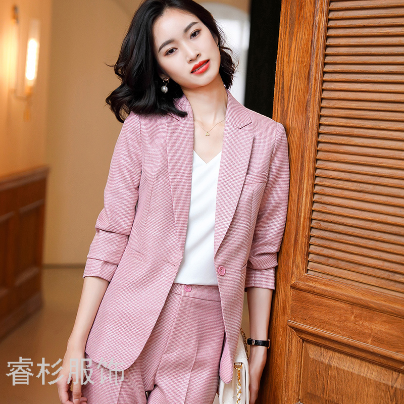 时尚套装女职业装气质女神范高端西服套装女西装修身显瘦职业套装