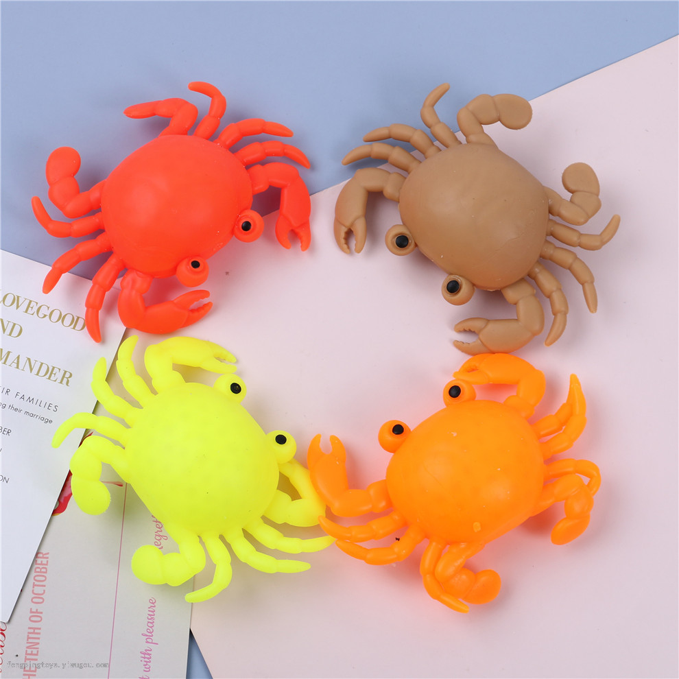 动物世界发泄玩具手捏小玩具可爱螃蟹捏捏乐减压玩具